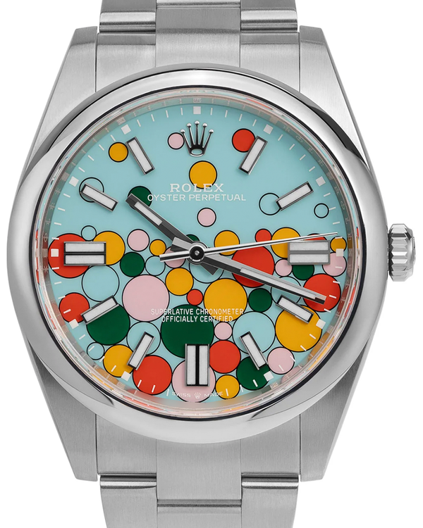 2023 Rolex Oyster Perpetual 41MM Turquoise "Celebration" Dial Oyster Bracelet (124300)