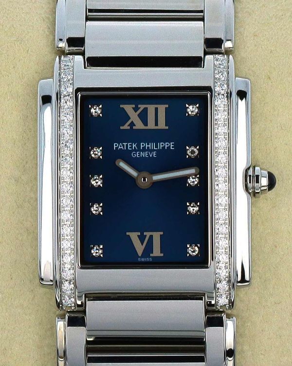 Patek Philippe Twenty-4 25MM Quartz Blue Dial Steel Bracelet (4910/10A-012)