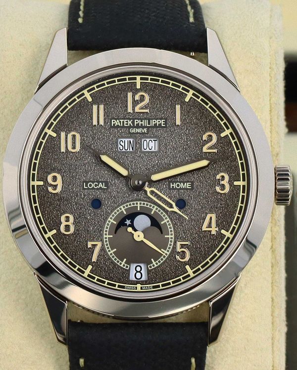 Patek Philippe Complications Annual Calendar Travel Time 41MM Grey Dial Textile Strap (5326G-001)