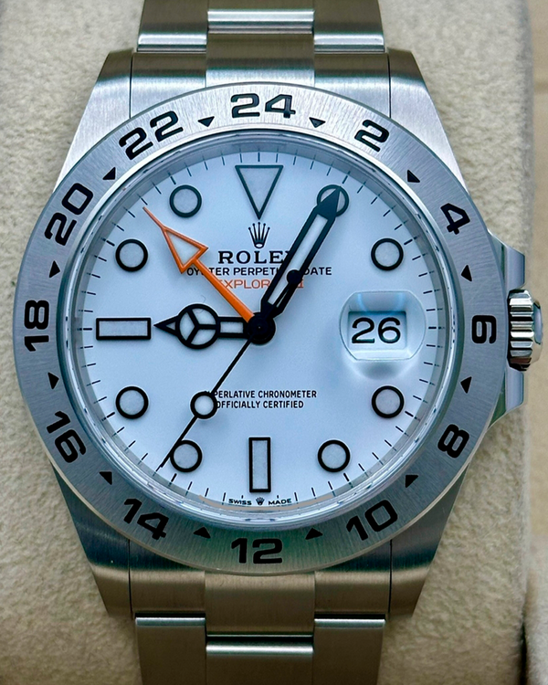 2022 Rolex Explorer II "Polar" 42MM White Dial Oyster Bracelet (226570)