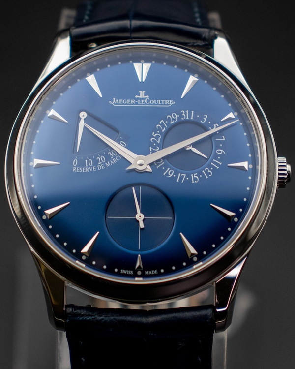 (WORKING) 2019 Jaeger-LeCoultre Master Ultra Thin 39MM Blue Dial Leather Strap (Q1378480)
