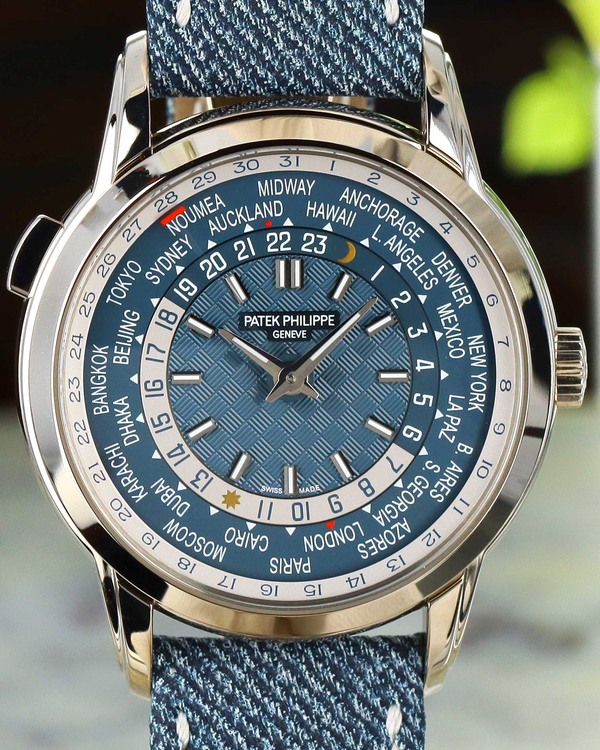 Patek Philippe Complications World Time 40MM Blue Dial Leather Strap (5330G-001)