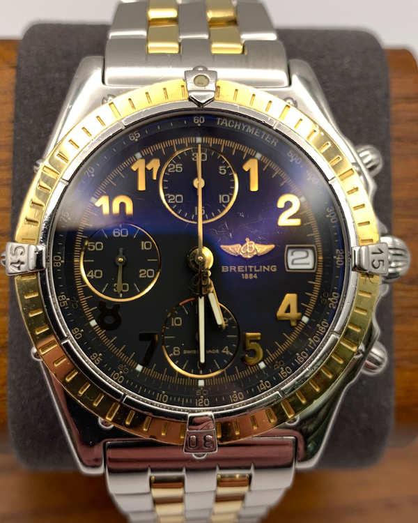 Breitling Chronomat Chronograph 39MM Black Dial Two-Tone Bracelet (D13050.1)