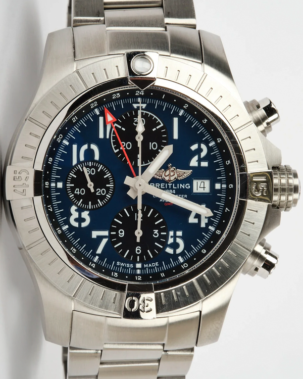 2023 Breitling Avenger Chronograph GMT 45MM Blue Dial Steel Bracelet (A24315)
