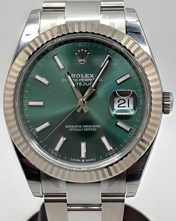 2025 Rolex Datejust 41MM Green Dial Oyster Bracelet (126334)