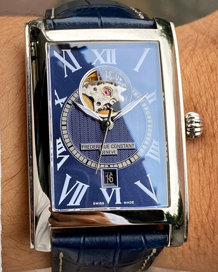 No Reserve - 2024 Frederique Constant Classics 47MM Blue Dial Leather Strap (FC-315DNS4C26)