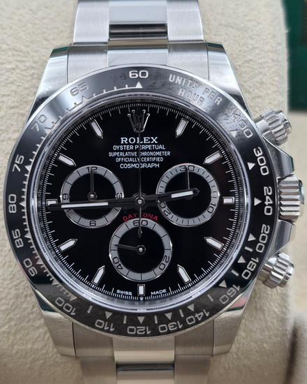 2024 Rolex Cosmograph Daytona 40MM Black Dial Oyster Bracelet (126500LN)