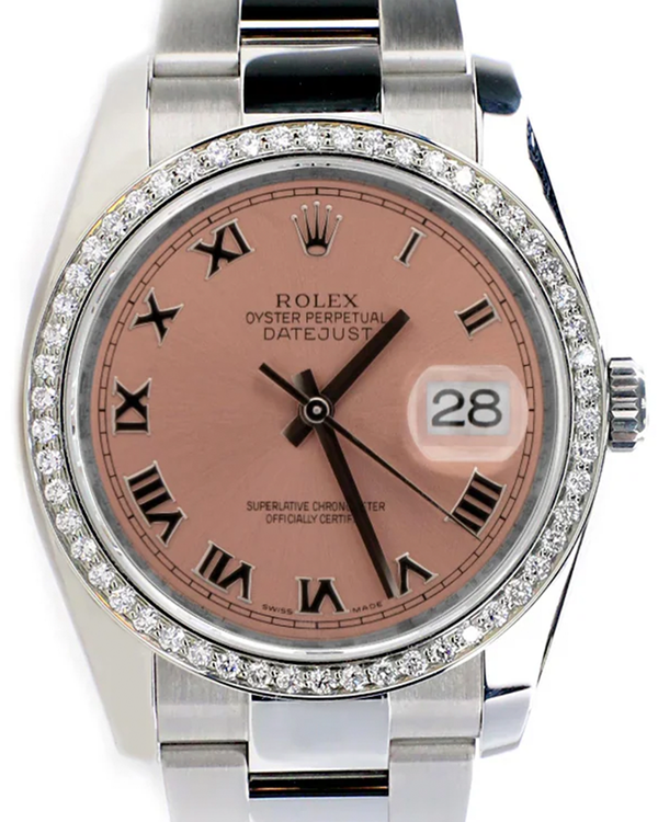 Rolex Datejust 36MM Salmon Dial Oyster Bracelet (116200)