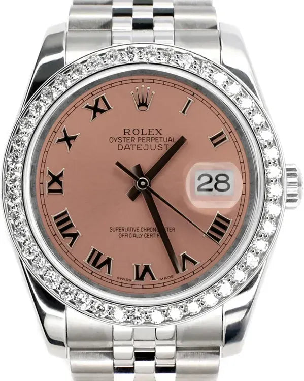 Rolex Datejust 36MM Salmon Dial Super Jubilee Bracelet (116200)