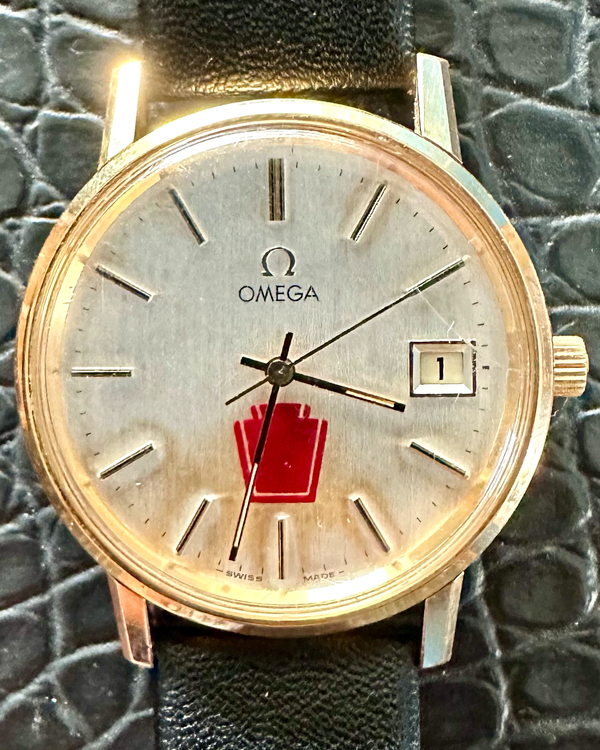 Omega Seamaster 35MM Silver "Pennysilvania Keystone Shield" Dial Aftermarket Leather Strap (166.0202)