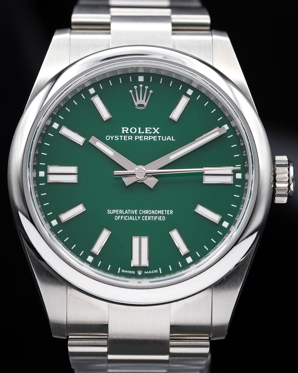 2025 Rolex Oyster Perpetual 41MM Green Dial Oyster Bracelet (134300)