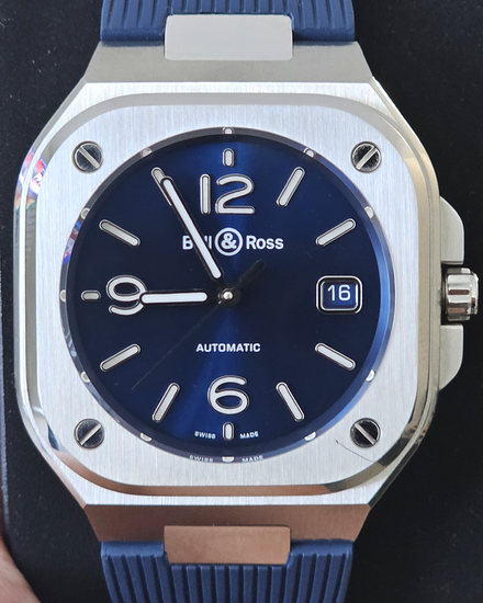 2023 Bell & Ross BR 05 40MM Blue Dial Rubber Strap (BR05A-BLU-ST/SRB)