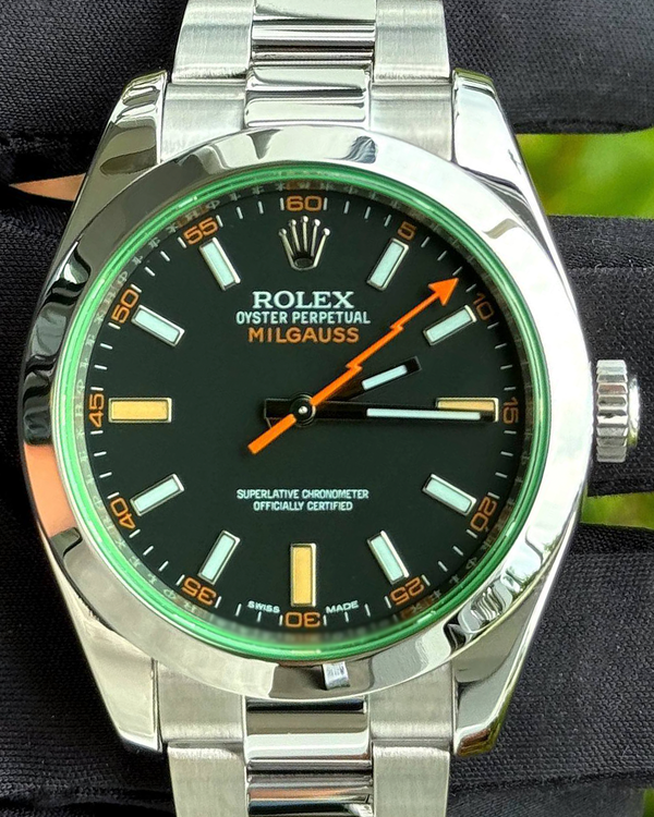 Rolex Milgauss 40MM Black Dial Oyster Bracelet (116400GV)