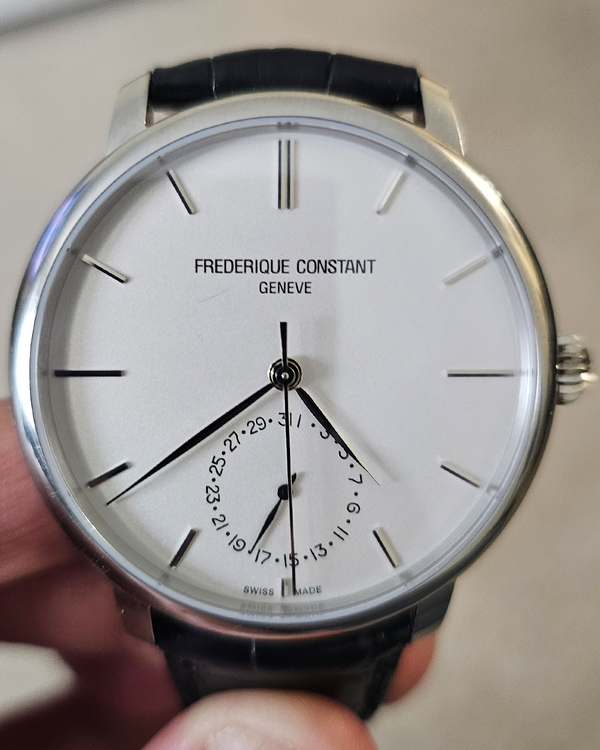 2016 Frederique Constant Slimline Date 42MM Silver Dial Leather Strap (FC-710S4S6)