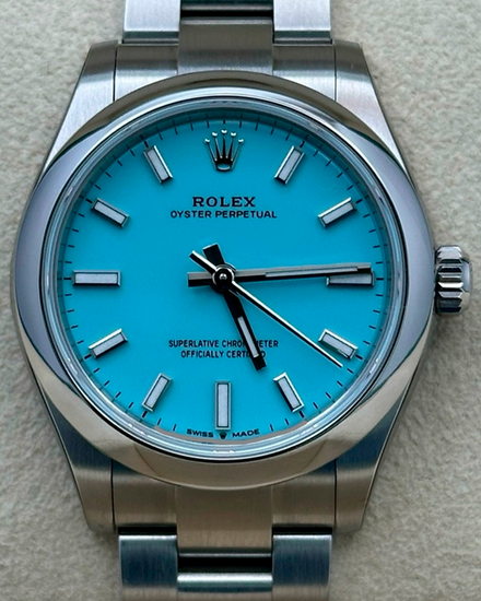 2024 Rolex Oyster Perpetual 31MM Turquoise Dial Oyster Bracelet (277200)