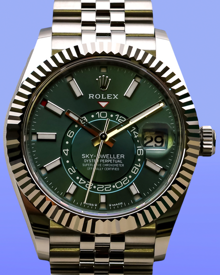 2025 Rolex Sky-Dweller 42MM Green Dial Jubilee Bracelet (336934)