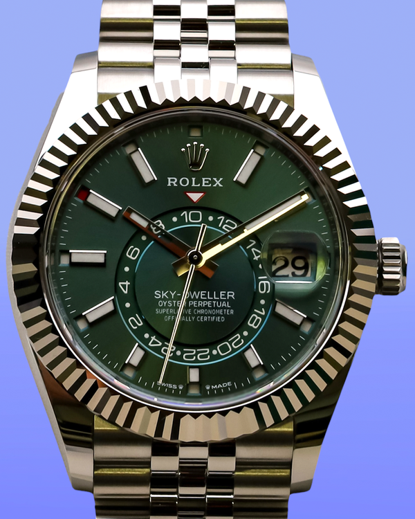 2025 Rolex Sky-Dweller 42MM Green Dial Jubilee Bracelet (336934)
