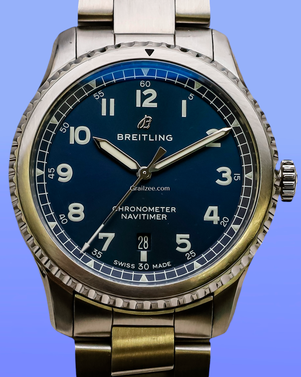 2018 Breitling Navitimer 8 41MM Blue Dial Steel Bracelet (A17314)