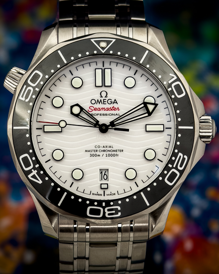 Omega Seamaster Diver 300M 42MM White Dial Steel Bracelet (210.30.42.20.04.001)