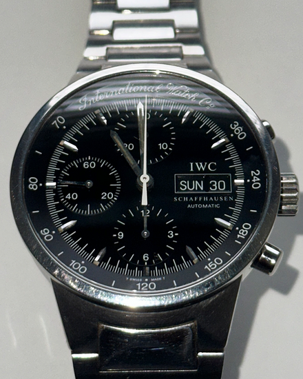IWC Schaffhausen GST Chronograph 40MM Black Dial Steel Bracelet (IW370708)