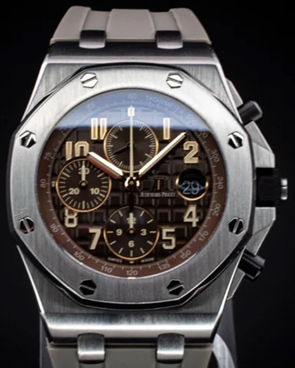 Audemars Piguet Royal Oak Offshore "Havana" 42MM Black Dial Rubber Strap (26470ST)