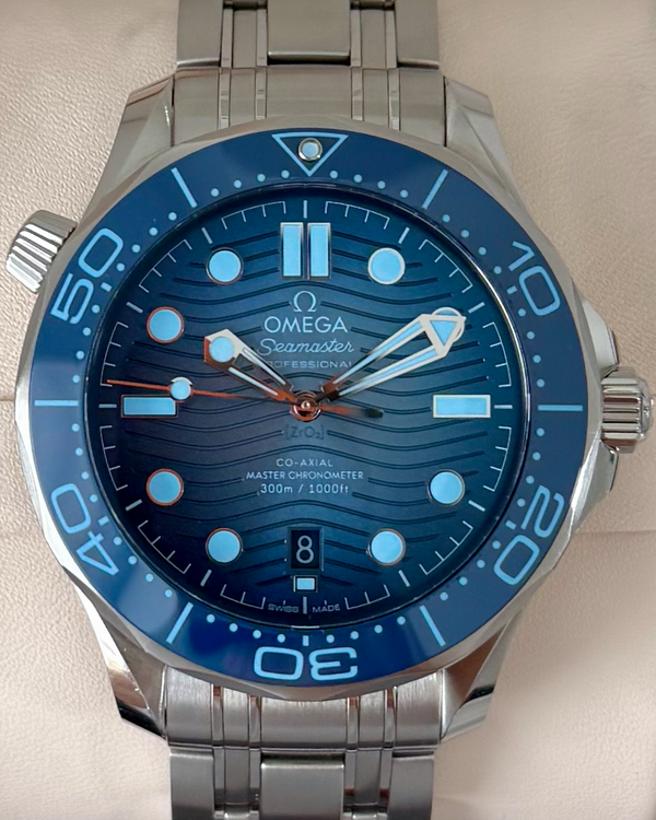 2023 Omega Seamaster Diver 300M "Summer Blue" 42MM Blue Dial Steel Bracelet (210.30.42.20.03.003)