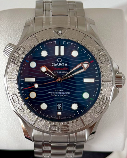 2022 Omega Seamaster Diver 300M "Beijing 2022" S.E. 42MM Blue Dial Steel Bracelet (522.30.42.20.03.001)