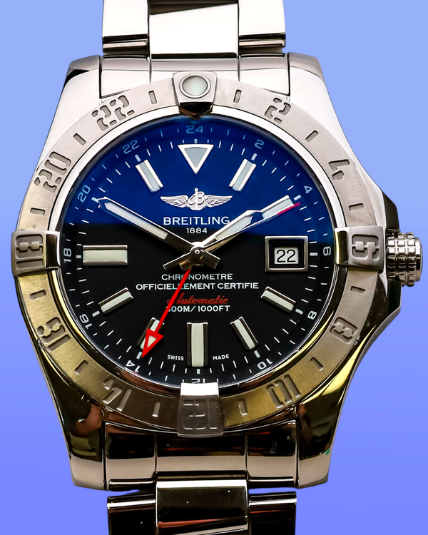 2016 Breitling Avenger II GMT 43MM Blue Dial Steel Bracelet (A3239011/BC35)