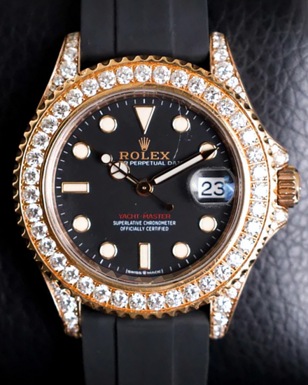 Rolex Yacht-Master 37MM Black Dial Rubber Strap (268655)