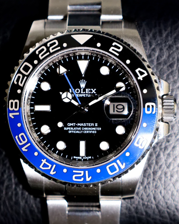 Rolex GMT-Master II "Batman" 40MM Black Dial Oyster Bracelet (116710BLNR)
