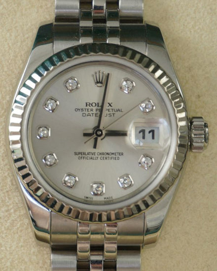 2009 Rolex Lady-Datejust 26MM Silver Dial Super Jubilee Bracelet (179174)