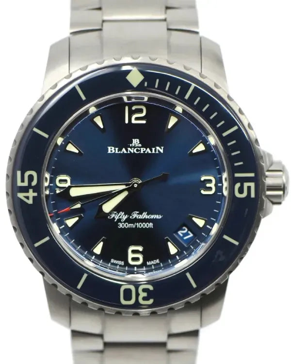 2025 Blancpain Fifty Fathoms 42MM Blue Dial Titanium Bracelet (5010-12B40-98S)