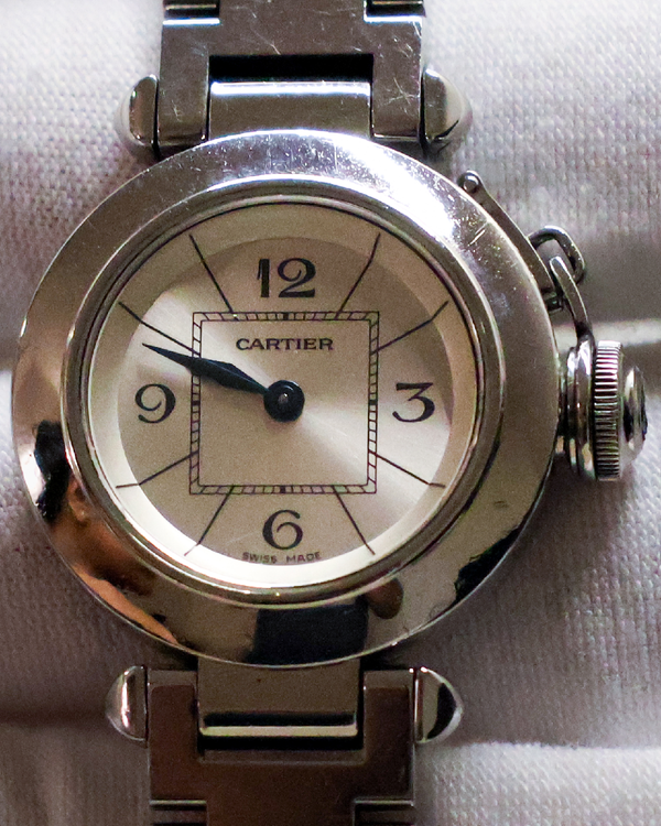 Cartier Pasha De Cartier 27MM Quartz Silver Dial Steel Bracelet (W3140007)