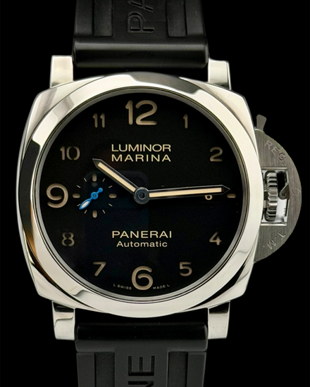 2018 Panerai Luminor Marina 1950 3 Days 44MM Black Dial Rubber Strap (PAM01359)