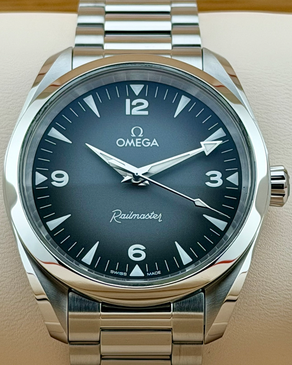 No Reserve - 2025 Omega Seamaster Railmaster 38MM Grey Dial Steel Bracelet (235.10.38.20.06.001)