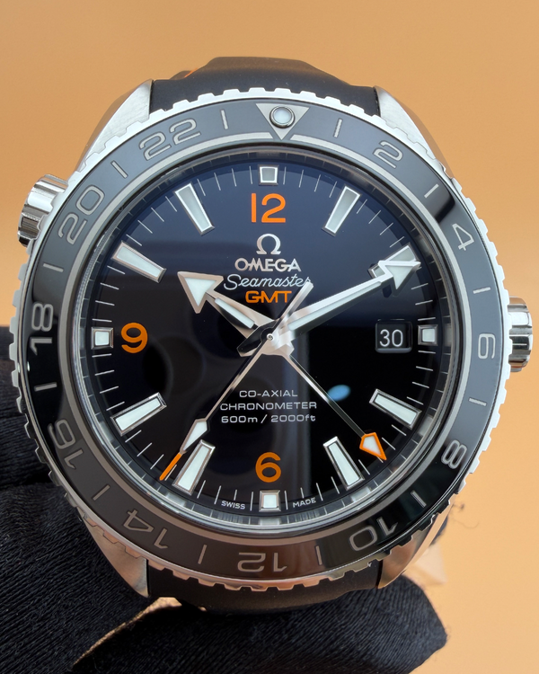 2023 Omega Seamaster Planet Ocean GMT 43.5MM Black Dial Rubber Strap (232.32.44.22.01.002)