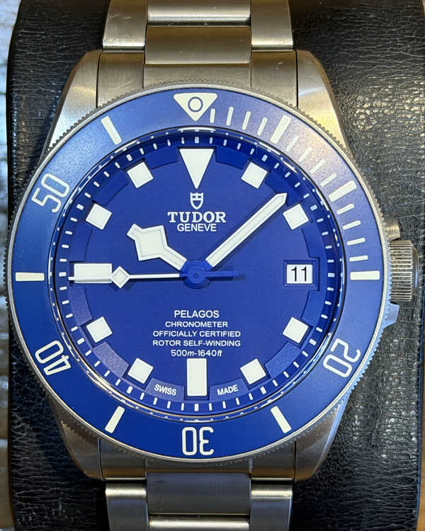 No Reserve - 2016 Tudor Pelagos 42MM Blue Dial Titanium Bracelet (25600TB)