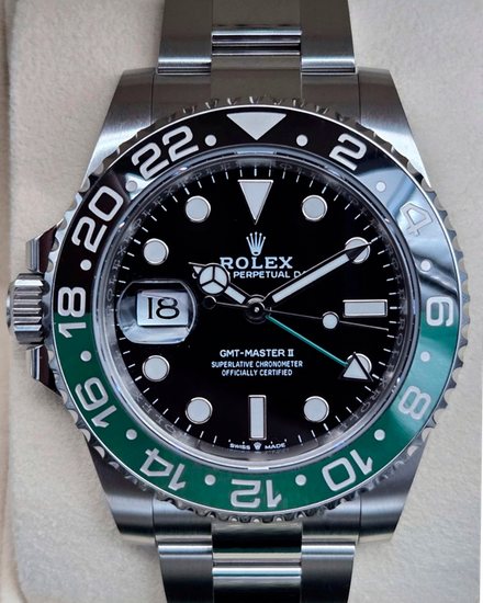 2024 Rolex GMT-Master II "Sprite" 40MM Black Dial Oyster Bracelet (126720VTNR)