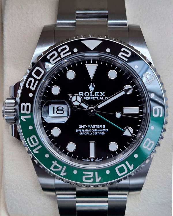 2024 Rolex GMT-Master II "Sprite" 40MM Black Dial Oyster Bracelet (126720VTNR)