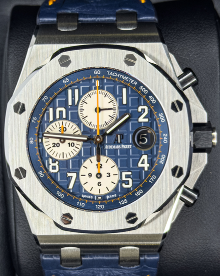 2016 Audemars Piguet Royal Oak Offshore 42MM Blue Dial Leather Strap (26470ST.OO.A027CA.01)