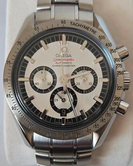 2018 Omega Speedmaster "Michael Schumacher The Legend" 42MM White Dial Steel Bracelet (3506.31.00)