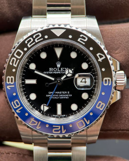 2014 Rolex GMT-Master II "Batman" 40MM Black Dial Oyster Bracelet (116710BLNR)