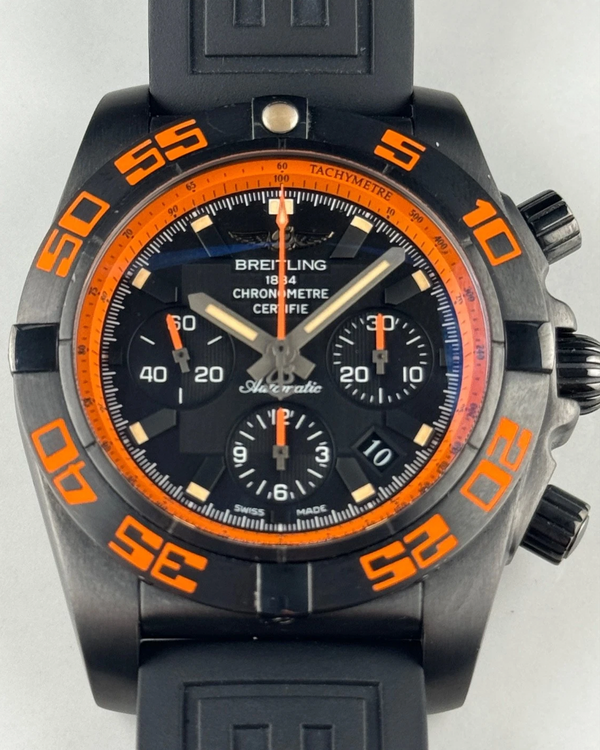 2016 Breitling Chronomat Raven Black S.E. 44MM Black Dial Rubber Strap (MB0111C2/BD07)