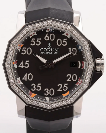 Corum Admiral's Cup AC-One 41MM Black Dial Rubber Strap (01.0033)