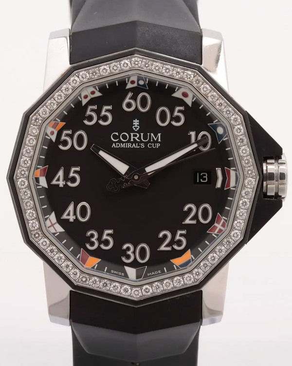 Corum Admiral's Cup AC-One 41MM Black Dial Rubber Strap (01.0033)