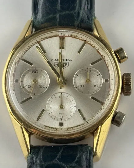 Tag Heuer Carrera 36MM Silver Dial Leather Strap (2456)
