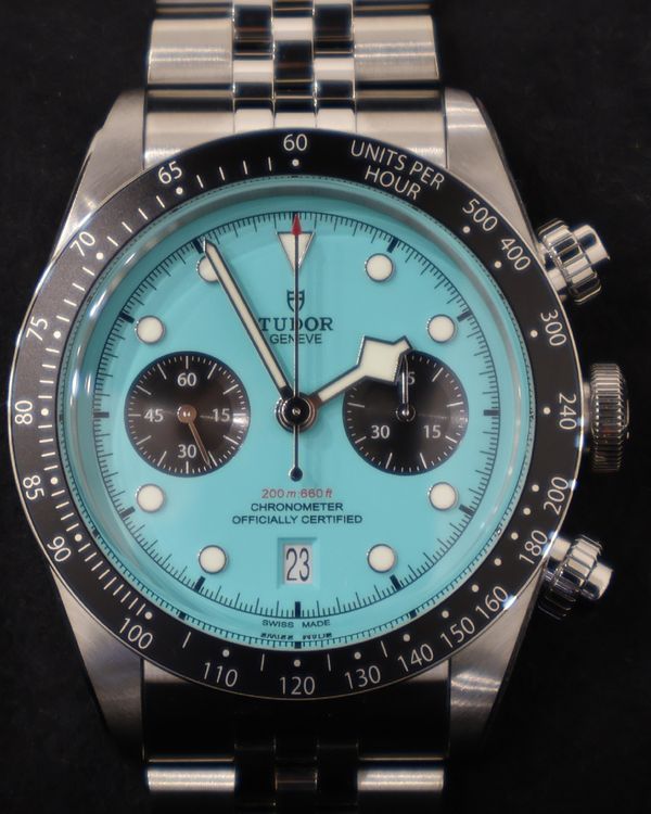 2025 Tudor Black Bay Chrono "Flamingo" 41MM Turquoise Dial Steel Bracelet (79360N)