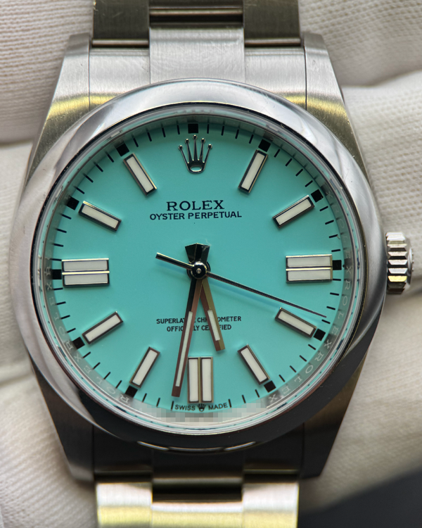 2022 Rolex Oyster Perpetual 36MM Aftermarket Turquoise Dial Oyster Bracelet (126000)