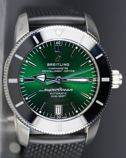 2023 Breitling Superocean Heritage II 42MM Green Dial Rubber Strap (AB2010)