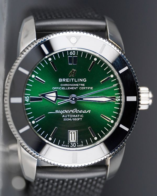 Breitling Superocean Heritage II 42MM Green Dial Rubber Strap (AB2010)